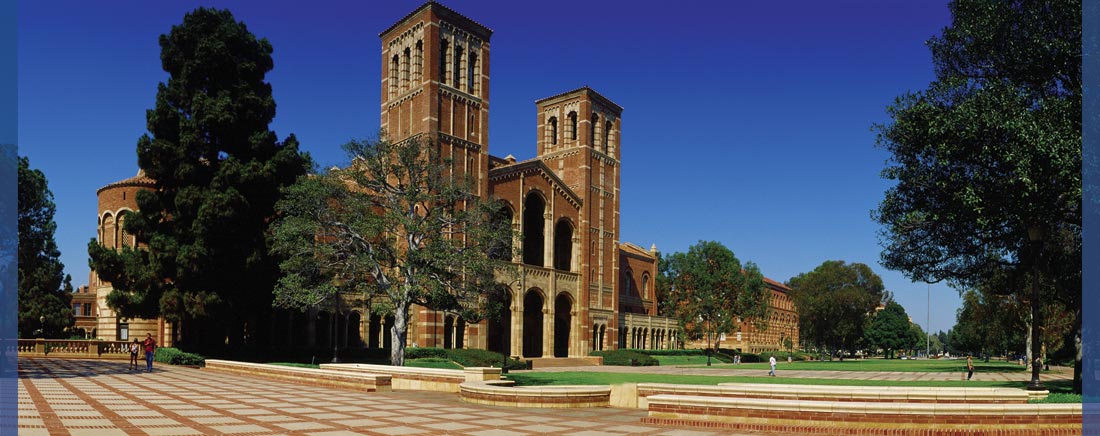 skyward view of Royce Hall